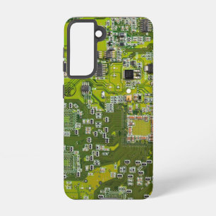 Computer Geek Circuit Board Light Green Samsung Galaxy Case