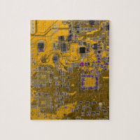 Computer Geek Circuit Board - Light Orange