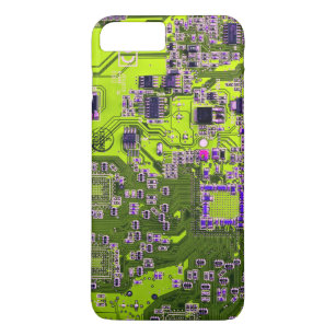 Computer Geek Circuit Board Neon Yellow Case-Mate iPhone Case