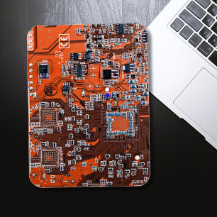 Computer Geek Circuit Board Orange Magnet