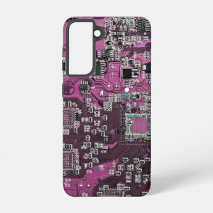 Computer Geek Circuit Board Purple Samsung Galaxy Case
