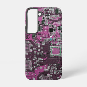 Computer Geek Circuit Board Purple Samsung Galaxy Case