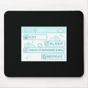 Computer Geek Eat Sleep Skateboarding Repeat Skate Mouse Mat