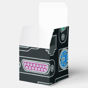 Computer Geek Input Pattern Cube Favour Box