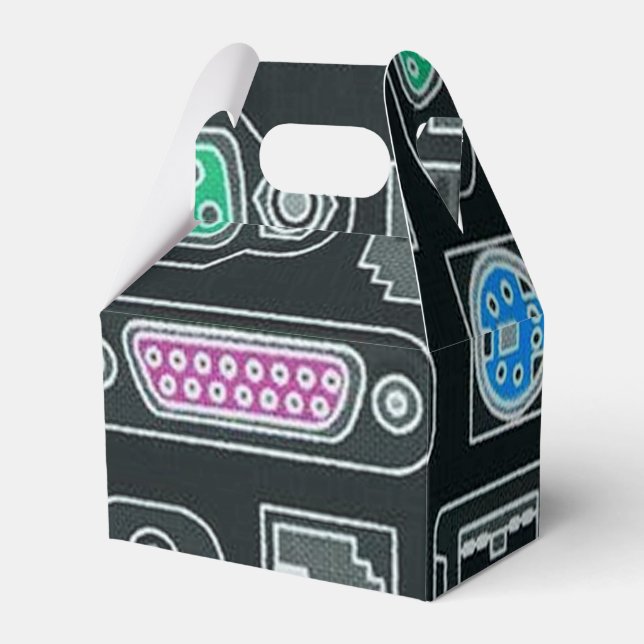 Computer Geek Input Pattern Favour Box (Front Side)