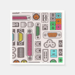 Computer Geek Input Pattern Napkins