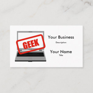 Computer Geek Laptop Business Card