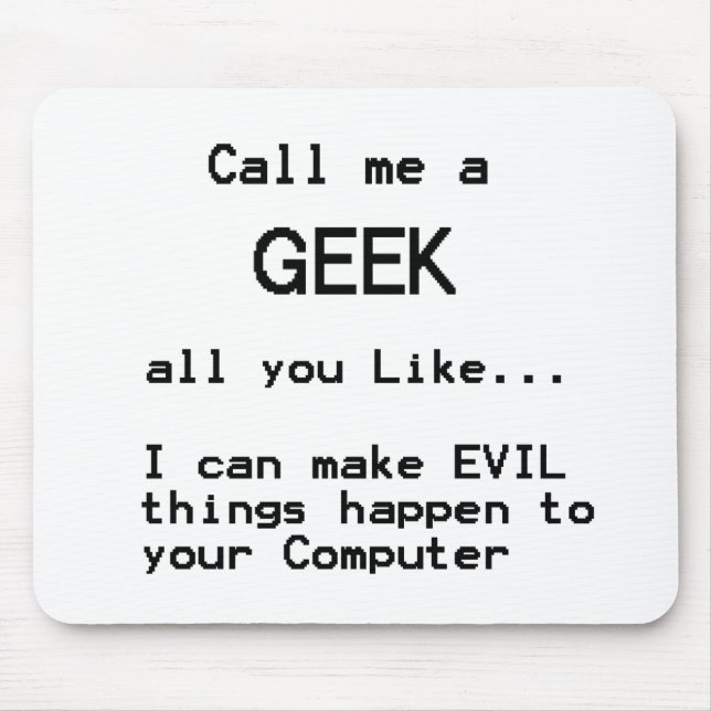Computer Geek Mouse Mat (Front)