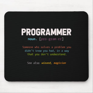 Computer Geek Nerd Gift Funny Programmer Mouse Mat