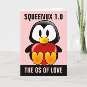 Computer Geek Valentine: Operating System for Love Holiday Card