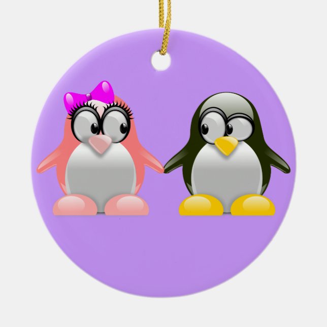 Computer Geek Valentine: Programming Language Love Ceramic Tree Decoration (Front)