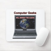 computer geeks will inherit the earth mouse mat (With Mouse)