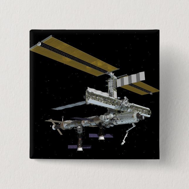 Computer generated view 15 cm square badge (Front)