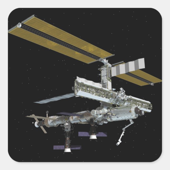 Computer generated view square sticker (Front)