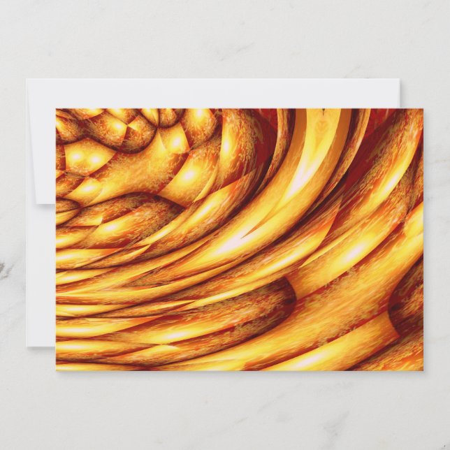 Computer Golden Abstract Invitations (Front)