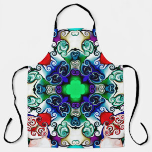 Computer graphics. Illustration of an abstract flo Apron