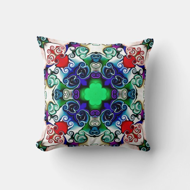Computer graphics. Illustration of an abstract flo Cushion (Front)