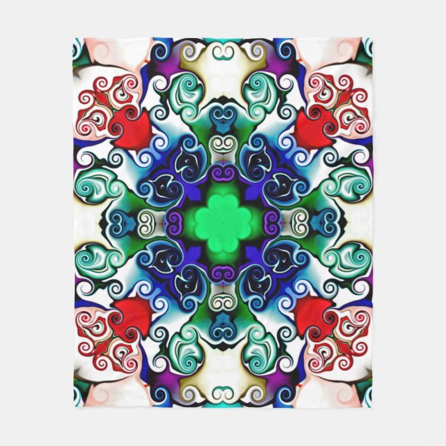 Computer graphics. Illustration of an abstract flo Fleece Blanket (Front)