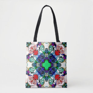 Computer graphics. Illustration of an abstract flo Tote Bag