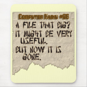 Computer Haiku #86 Mouse Mat