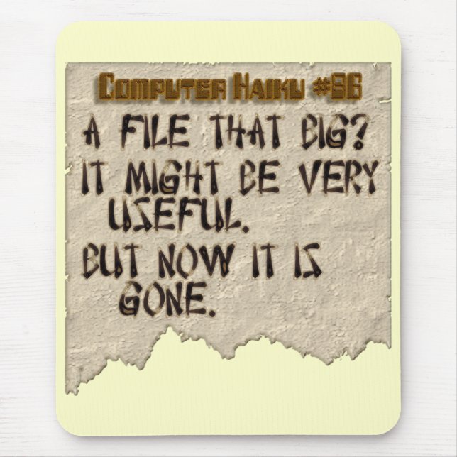 Computer Haiku #86 Mouse Mat (Front)