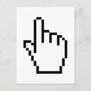 COMPUTER HAND POINTER / MOUSE CURSOR POSTCARD