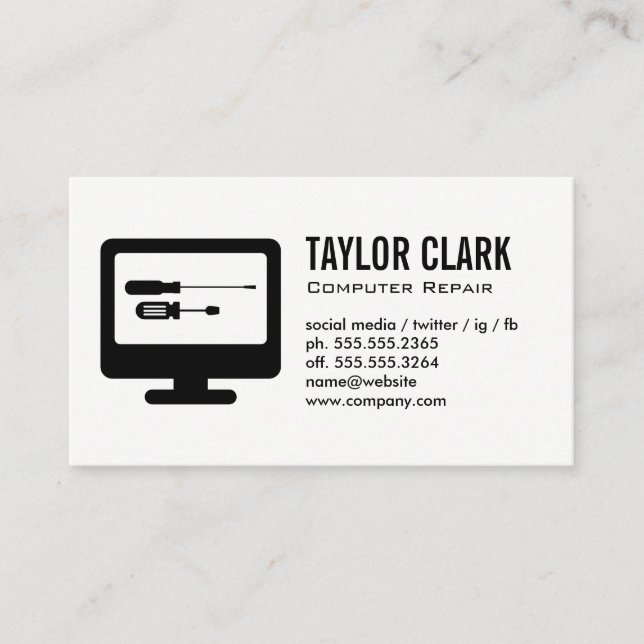 Computer Hardware Business Card (Front)
