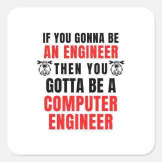 COMPUTER HARDWARE ENGINEER SQUARE STICKER