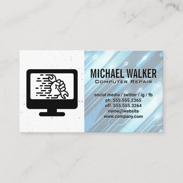 Computer Hardware | Tech Support Business Card (Front)