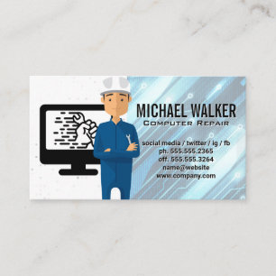 Computer Hardware   Tech Support Guy Business Card