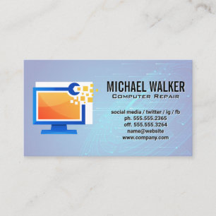 Computer Hardware   Technician Fix Business Card