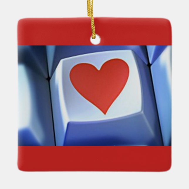 COMPUTER HEART FOR THE COMPUTER PERSON ORNAMENT (Front)