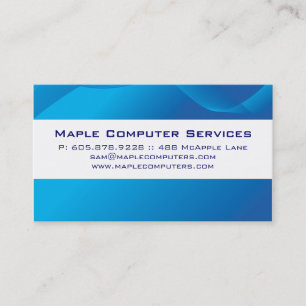 Computer Hi-Tech Business Card Blue