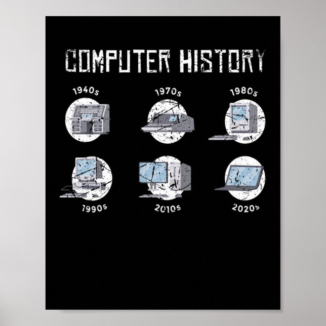 Computer History Computer Scientist Hacker It Poster (Front)