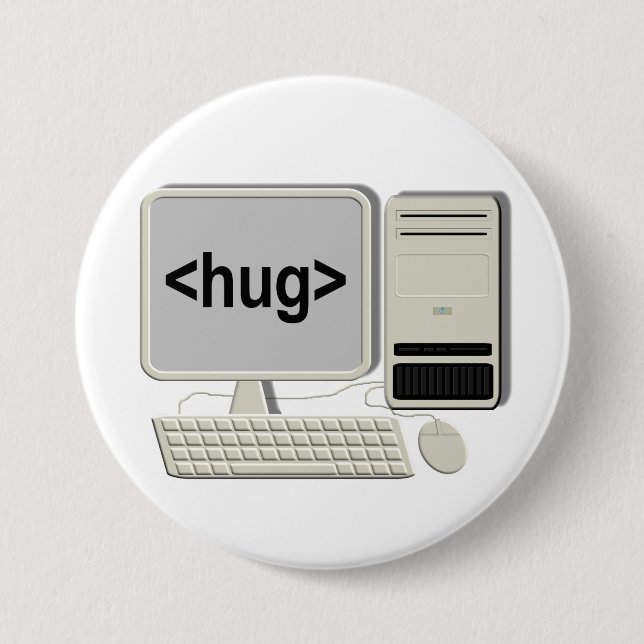 Computer Hug Button (Front)