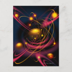 Computer illustration technique postcard