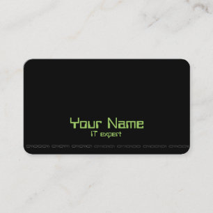 Computer IT expert business card