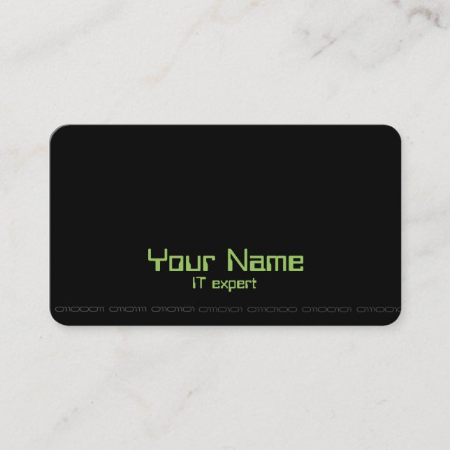 Computer IT expert business card (Front)