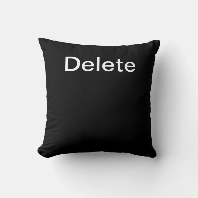 Computer Key Delete (Black) Cushion (Front)