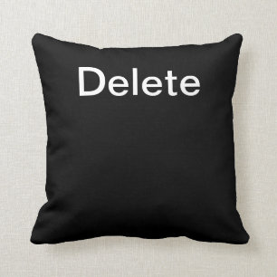 Computer Key Delete (Black) Cushion