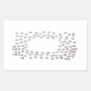 computer keyboard buttons rectangular sticker