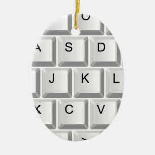 Computer Keyboard Ceramic Tree Decoration