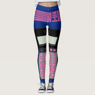 Computer Keyboard, Mouse and Calculator Leggings