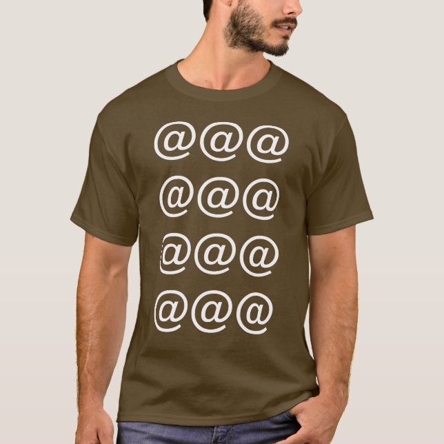 Computer Keyboard Symbol @ tee Shirts (Front)