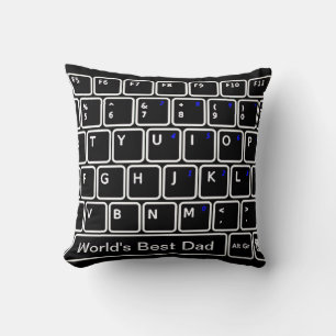 Computer Keyboard Throw Pillow