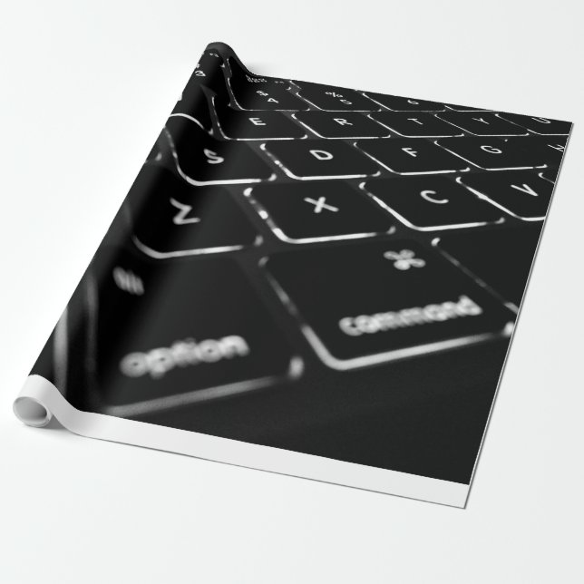 Computer Keyboard Wrapping Paper (Unrolled)