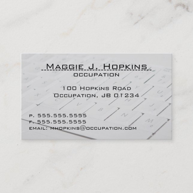 Computer Keys Business Cards (Front)
