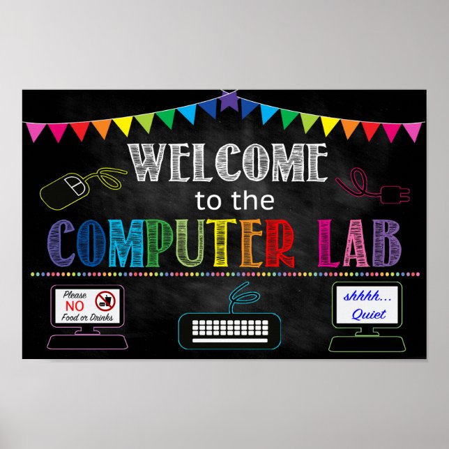 Computer Lab School Sign (Front)