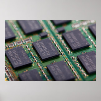 Computer Memory Chips Poster