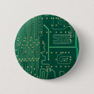 Computer memory plate 6 cm round badge